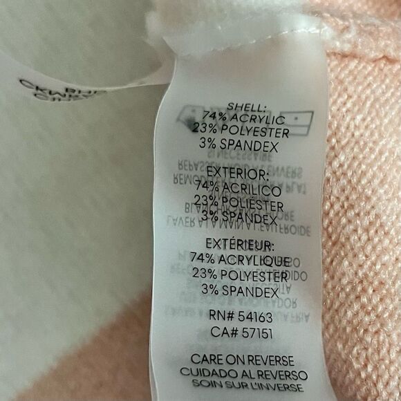 Calvin Klein Blush Pink/ White Sweater / SZ: L / NWT - Picture 4 of 7